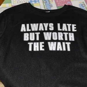 Crewneck fuzzy sweatshirt